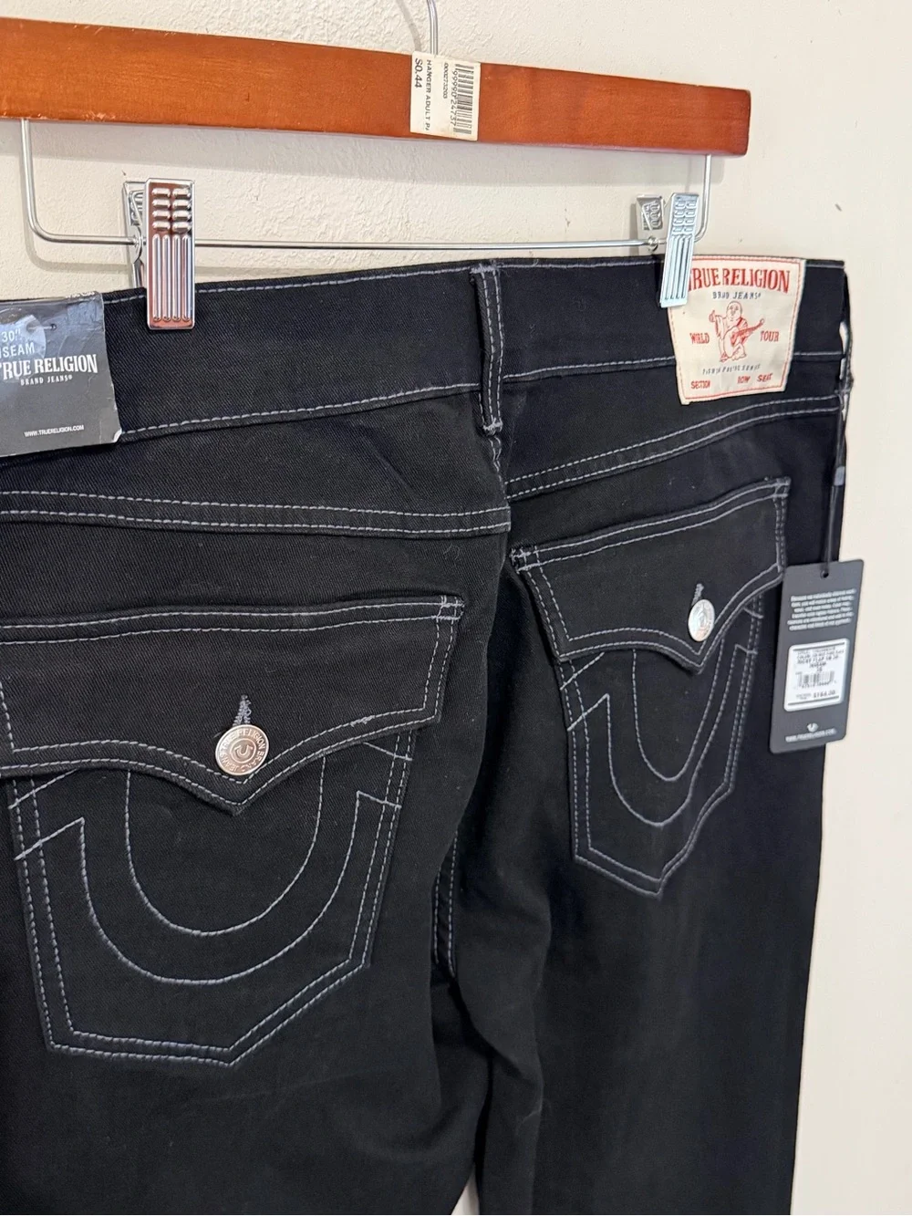 True Religion Men’s Ricky Straight Black Classic Jeans